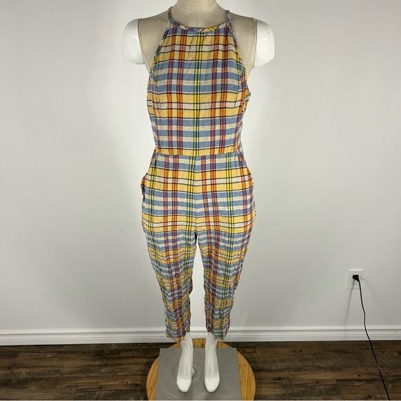 Urban Outfitters UO Hattie High-Neck Linen Jumpsuit 8 - Picture 4 of 15